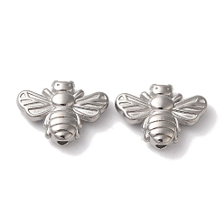 Нержавеющая Сталь Цвет Не тускнеет 304 бусины из нержавеющей стали, Пчелы, цвет нержавеющей стали, 11x15x4 мм, отверстие : 1.5 мм