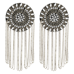 Платина 2 шт. железные, стеклянные и полиэстеровые эполеты аксессуары для костюмов, платина, 185x77x10 мм