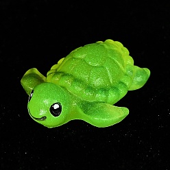 Золотистый Светящиеся смоляные украшения в виде черепах, светящиеся в темноте украшения, микроландшафтные украшения сада, золотые, 26x22x9 мм