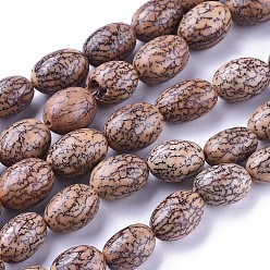 Цвет Древесины Буддизм мала бусы ювелирные изделия находки, неокрашенные и натуральные бодхи бусы, овальные, деревесиные, 13~18x9~13 мм, отверстие : 1~2 мм, около 27 шт / нитка, 15.7 дюйм