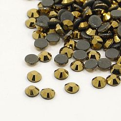 Золотой Стекла исправление горный хрусталь, класс АА, плоская спина и гранеными, полукруглый, Aurum, сс 16, 3.8~4.0 мм , около 1440 шт / мешок