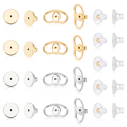 (52) Непрозрачная лаванда 26 шт. 304 гайки-ушки из нержавеющей стали, силикона и латуни, разноцветные, 13x7x4 мм, отверстие : 0.9 мм