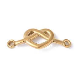 Настоящее золото 18K 304 подвески из нержавеющей стали, сердечные ссылки, вакуумное покрытие pvd, реальный 18 k позолоченный, 11.5x31.5x2.5 мм, отверстие : 2 мм
