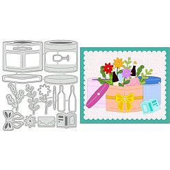 Цветок Углеродистая сталь разрезает трафареты, для diy scrapbooking, Фотоальбом, декоративная бумага для тиснения, форма для поздравительных открыток, цветок, 142x118x0.8 мм