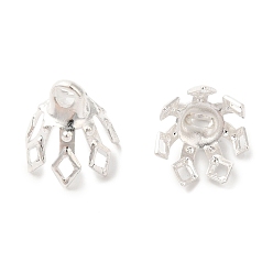 Посеребрённый Латунная бусина, без свинца и без кадмия, 925 серебро покрытием, 7.5x8x7.5 мм, отверстие : 1.4 мм