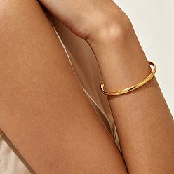 Doré  Bracelets texturés en laiton pour femmes, or, diamètre intérieur: 2.68 pouce (6.8 cm)