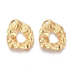 Настоящее золото 18K Ионное покрытие (ip) 304 соединительные кольца из нержавеющей стали, кованый разъем неправильной овальной формы, реальный 18 k позолоченный, 30.5x24.5x5 мм, отверстие : 2.5 мм, внутренний диаметр: 11x8 мм