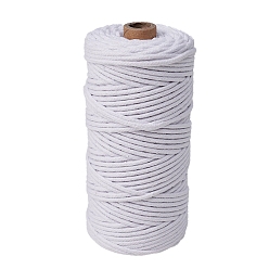 Белый Хлопковый шнур макраме, круглая веревка макраме для настенных вешалок, украшения в стиле бохо, макраме своими руками, белые, 3 мм, около 54.68 ярдов (50 м) / рулон
