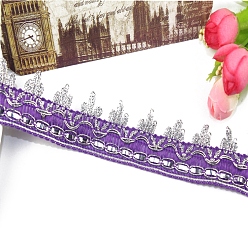 Dunkle Orchidee Polyesterband, Kleidungsornament, Vorhang Dekoration, dunkle Orchidee, 1 Zoll (25 mm), ungefähr 18yard/pc