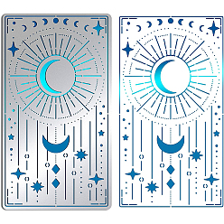 Луна Трафареты для штампов из нержавеющей стали, для diy scrapbooking / фотоальбом, декоративная тисняющая бумажная карточка, матовый цвет нержавеющей стали, луна, 17.7x10.1 см