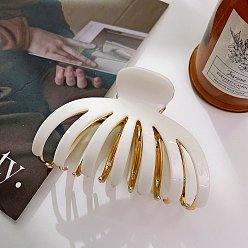 Белый Заколки для волос с большими когтями из ацетата целлюлозы, для девочек и женщин с густыми волосами, белые, 89x60x45 мм