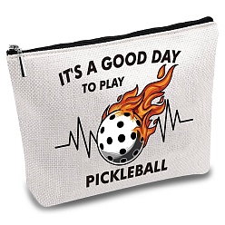 Слово Изготовленные на заказ сумки для хранения холста из поликоттона, металлические мешочки на молнии, прямоугольные, слово, 18x25 см