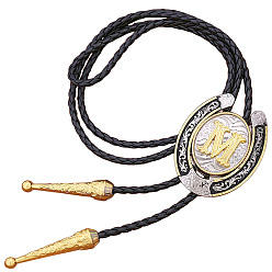 Letter M Подковы и подвески в виде букв в стиле ковбойского вестерна, ожерелья с галстуком-боло, ожерелья-лариаты из полиэфирного шнура, Буква М, 42.13 дюйм (107 см)