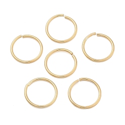 Light Gold Алюминиевые открытые кольца, пропил пилой закругленный, золотой свет, 20x1.5 мм, 15 датчик, внутренний диаметр: 16.5 мм