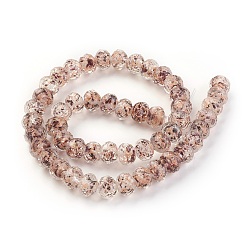 Верблюжий Бусины ручной работы бусины золотого песка, граненые, рондель, верблюжие, 9.5~10x7~7.5 мм, отверстие : 1.2 мм