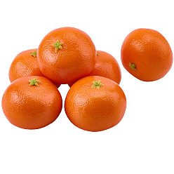 Dark Orange Plastic Orange Display Decorations, Micro Landscape Decoration Accessories, Dark Orange, 57~58x41mm