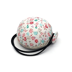 White Flower Pattern Handmade Needle Pin Cushions, Pincushions for Needlework, White, 60mm