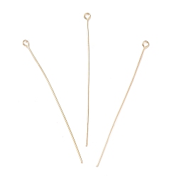 Золотой Железные глазные булавки, для изготовления ювелирных изделий, золотые, 18 датчик, 71.5~72.5x3.5x1 мм, отверстие : 2 мм, Около 1785 шт / 500 г