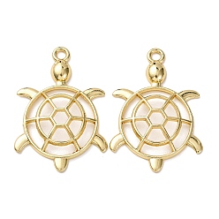 Золотой Большие сплавочные подвески, черепаха, стойки покрытие, полый, золотые, 55.5x37x6 мм, отверстие : 3.5 мм