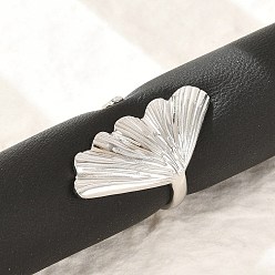 Нержавеющая Сталь Цвет Лист 304 открытые манжеты из нержавеющей стали для женщин, цвет нержавеющей стали, внутренний диаметр: 17 мм