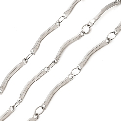 Нержавеющая Сталь Цвет 304 Цепи из нержавеющей стали с зубчатым стержнем, пайки, с катушкой, цвет нержавеющей стали, 15.5x2x1 мм