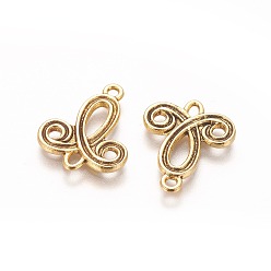 Античное Золото Звенья / разъемы из сплава в тибетском стиле, без кадмия, без никеля и без свинца, античное золото , 22x19x2.5 мм, отверстие : 2 мм