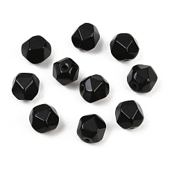 Black Onyx Бусины из натурального черного оникса (окрашенные и с подогревом), граненые, звезды вырезать круглые бусы, 8x7x7 мм, отверстие : 1.2 мм
