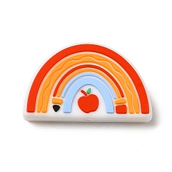 Радуга Пищевые экологически чистые силиконовые фокусные шарики, изготовление ожерелий diy, радуга, 19x30.5x6.5 мм, отверстие : 2 мм