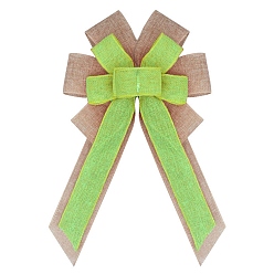 Темный Морско-зеленый Рождественские льняные подвесные украшения с большим бантом, для подвесных украшений на елку, темно-зеленый, 370x240x29 мм