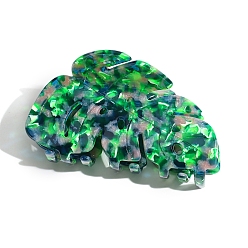 Зеленый лайм Заколки-коготь из листовой ацетат целлюлозы, аксессуары для волос для женщин и девочек, зеленый лайм, 90x50 мм