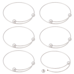 Нержавеющая Сталь Цвет 6шт. регулируемые 304 изготовление браслета-манжеты из нержавеющей стали, с разборным шаром, браслеты крутящего момента, цвет нержавеющей стали, внутренний диаметр: 2-3/8 дюйм (6 см)