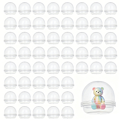 Clear PP Plastic Vending Machine Egg Capsules, Storage Capsules, Clear, 59x52mm, Inner Diameter: 48mm