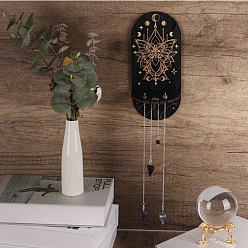 Бабочка Деревянная полка для хрустального шара и усыпляющих маятников, плавающая настенная полка колдовства, овальные, бабочка, 95x83x215 мм