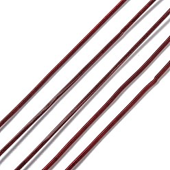 Темно-Красный Французская проволока каркасная проволока, гибкий круглый медный провод, металлизированная нить для вышивания и изготовления украшений, темно-красный, 18 калибр (1 мм), 10 г / мешок
