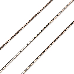 Коричневый Покрытие стойки латунная цепочка для коробок, кофе, 0.7 мм, 100 двор / рулон