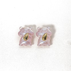 чертополох Непрозрачные шарики cmолы, реальный 16 k позолоченный, хомяк с эгуси, чертополох, 20x16 мм