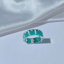 Лягушка Прозрачные кольца из смолы для женщин, лягушка, внутренний диаметр: 17 мм