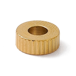 Золотой Узор в вертикальную полоску 304 бусины из нержавеющей стали, колонка, золотые, 8x3 мм, отверстие : 3.5 мм