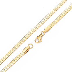Golden 304 Stainless Steel Herringbone Chains Necklace for Men, Golden, 17.72 inch(45cm), Wide: 4mm