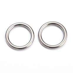 Stainless Steel Color Non-Tarnish 304 Stainless Steel Linking Ring, Round Ring, Stainless Steel Color, 16x1.7mm, Inner Diameter: 11.8mm