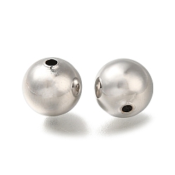 Платина Стойки обшивки латунные бусины, долговечный, без свинца и без кадмия, круглые, платина, 10 мм, отверстие : 1.6 мм