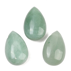 Зеленый Авантюрин Естественный зеленый авантюрин подвески, слезинки, 28~28.5x18~18.5x6~6.5 мм, отверстие : 2.5~3 мм