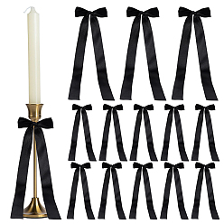 Черный 16шт. бабочка полиэстер одежда аксессуары для подсвечника, чёрные, 315 мм