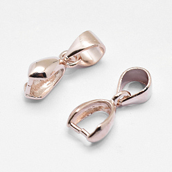 Rose Gold 925 Sterling Silver Pendant Bails, Ice Pick & Pinch Bails, Rose Gold, 3.5x5mm Inner Diameter, 10x6x3mm, Hole: 3.5x4.5mm, Pin: 0.8mm
