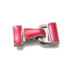 Малиновый Застежки-застежки из латуни с эмалью, без кадмия и без свинца, долговечный, стойки покрытие, платина, прямоугольные, малиновый, 28.5 мм