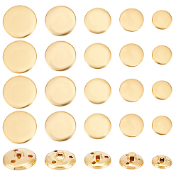 Золотой 50шт. 5 стили 3-отверстие латунные пуговицы, для шитья крафта, полукруглый, золотые, 14.5~24.5x9~14 мм, отверстие : 1.8~2x2~3 мм, 10 шт / стиль