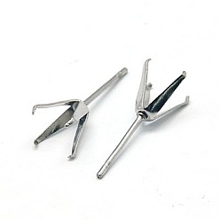 Stainless Steel Color Tarnish Resistant 304 Stainless Steel Stud Earring Findings, Stainless Steel Color, 18x8mm