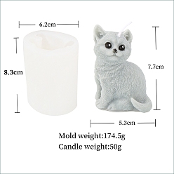 Белый Пищевые силиконовые формы для свечей своими руками, для домашнего декора, животное, белые, 83x62 мм