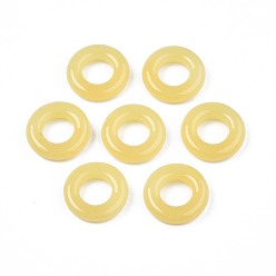Light Khaki Spray Painted Glass Linking Rings, Ring, Light Khaki, 16x4mm, Hole: 8mm