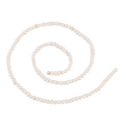 Beige 1 brins de perles de culture d'eau douce naturelles, pomme de terre, beige, 2~3x2.5~3.5x2.5~3.5mm, Trou: 0.5mm, Environ 139~140 pcs/chapelet, 13.78 pouce (35 cm)